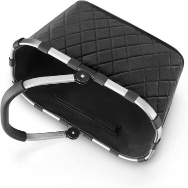 Кошик для покупок reisenthel carrybag Rhombus Black, водовідштовхуючий, місткий, із внутрішньою кишенею, міцний, елегантний дизайн