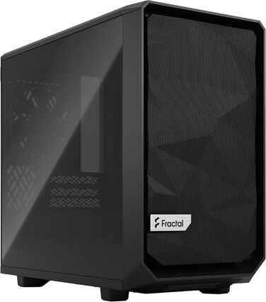 Корпус Fractal Design Meshify 2 Nano Black TG Dark Tint, скляна панель, чорний, компактний формат, для ігрового ПК
