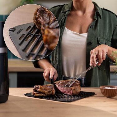 Аерофритюрниця Cecotec Cecofry & Grill Duoheat 4000 без олії, 8л, 1900Вт, з рухомою перегородкою та грилем, чорна