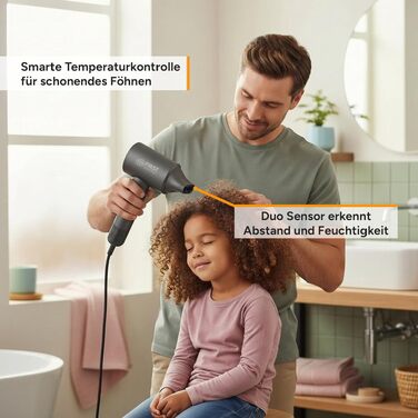 Фен First Austria Duo Sensor з плазмотехнологією: ультралегкий, тихий, 5 режимів, іонізація 110 000 U/min, насадка-концентратор