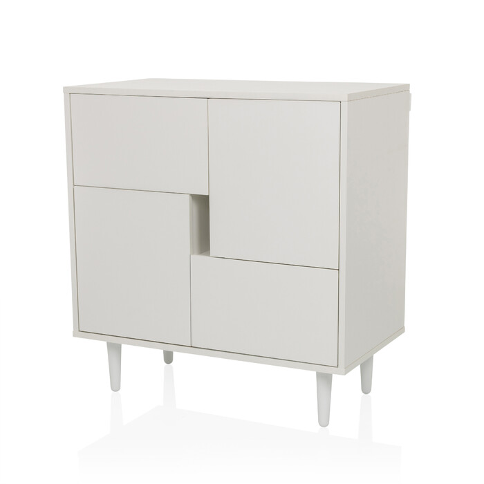 Сервант / комод LYKKJA 77x39,5x72 см 2 шухляди 2 двері білий hjh LIVING