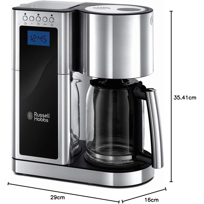 Тостер Russell Hobbs Elegance Glas/Нержавіюча сталь - 2 тости/1 широкий, підставка для булочок, 6 режимів, розморожування/підігрів