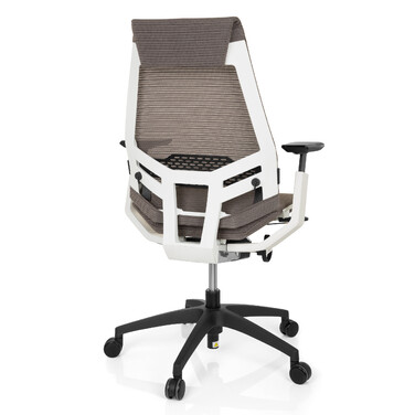 Офісне крісло GENIDIA SMART WHITE сітка сірого кольору hjh OFFICE