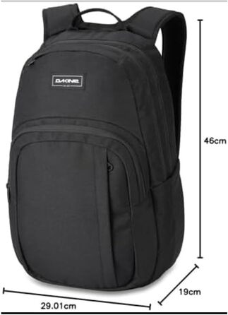 Унісекс рюкзак Dakine Campus 25L для школи, подорожей та ноутбука, водовідштовхуючий, чорний