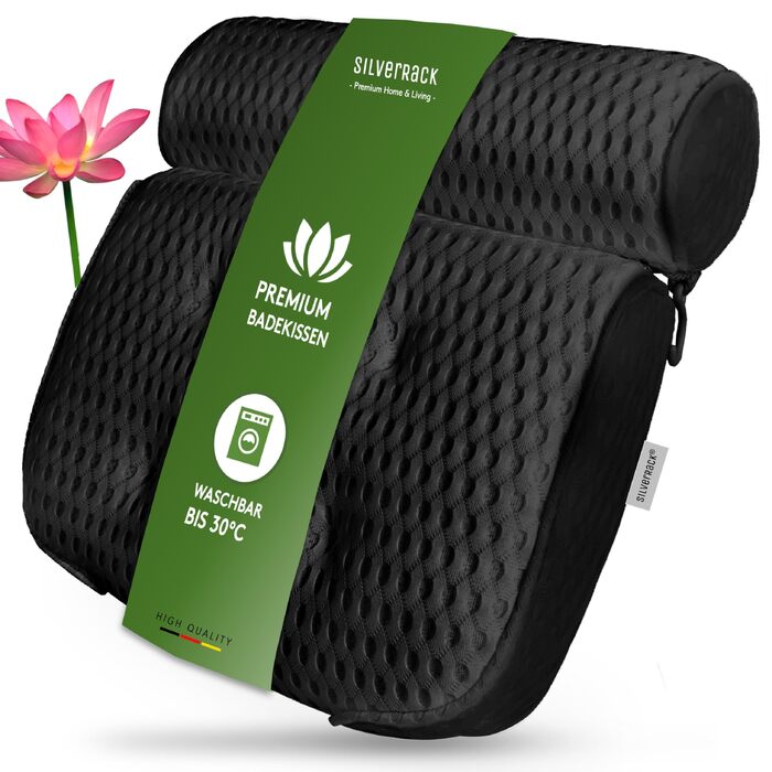 Подушка для ванни SilverRack Premium Petrol з присосками - підголівник для ванни та гідромасажу, аксесуар для релаксу