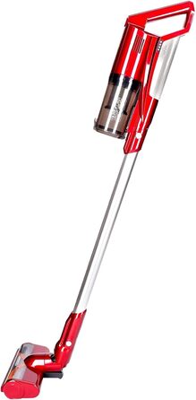 Акумуляторний пилосос TurboTronic 11000PA 22В, бездротовий ручний, 40 хв роботи, LED електрощітка, ультралегкий для твердих підлог і килимів, для шерсті тварин, червоний