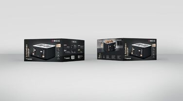 Тостер ECG ST 4768 Timber Black, 4 скибки, чорний, дерево