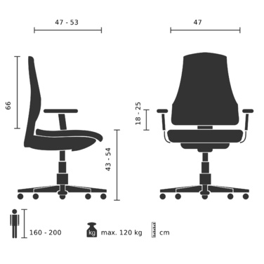 Офісне крісло / поворотне крісло PRO-TEC 300 тканина чорний hjh OFFICE