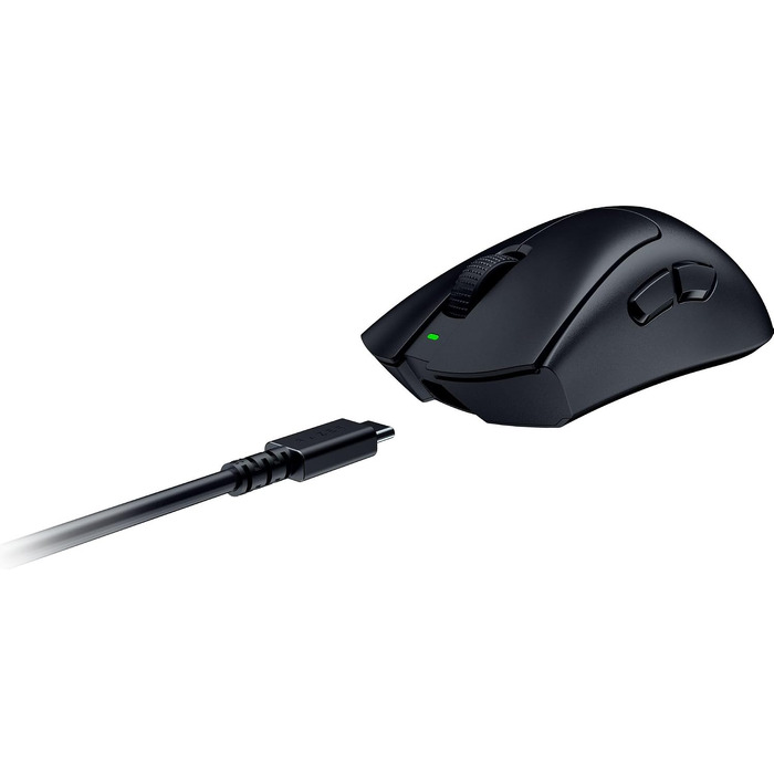 Ігрова миша Razer DeathAdder V3 HyperSpeed бездротова ергономічна, 26K DPI, вага 55г, чорна
