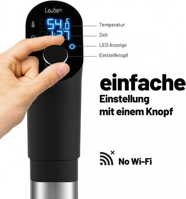 Lauben Sous Vide Stick SV01 - прецизійний кухонний термостат для дому | Sous Vide | 1200W