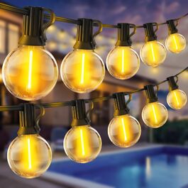 Гірлянда LED зовнішня 30м G40 з пультом, IP44 для саду, тераси, вечірки
