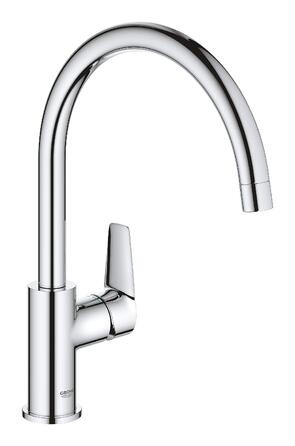 Змішувач кухонний GROHE BauEdge з високим виливом, поворотний на 360°, хром - 31367001