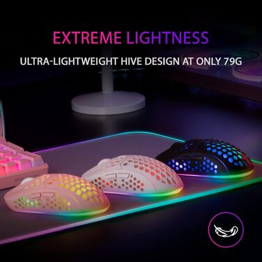 Бездротова ігрова миша Mars Gaming MMW3W RGB Flow, ультралегка (79г), 3200 DPI, біла