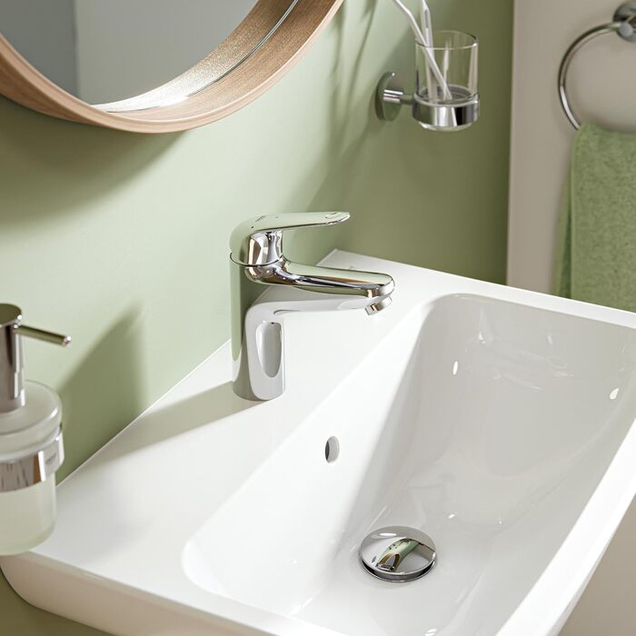 Змішувач для ванної кімнати Grohe Swift, хром, з донним клапаном Push-Open, 18 см, з інструментом 3-в-1