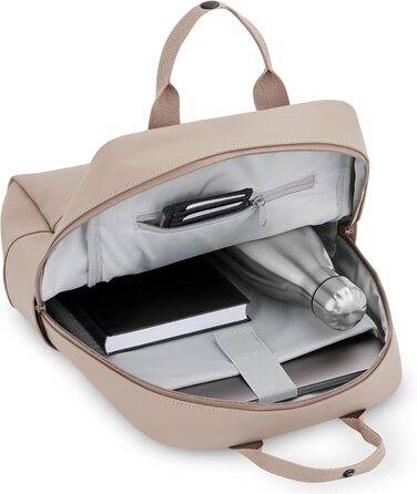 Жіночий рюкзак Johnny Urban Hailey, елегантний міський daypack з відділенням для ноутбука 14'', водостійкий, бежевий, для університету, бізнесу, школи