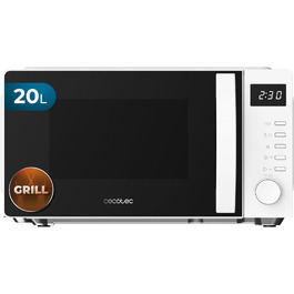 Мікрохвильова піч Cecotec Proclean 5105 Silver, 20 л, з грилем, технологією 3DWave та функцією розморожування, біла