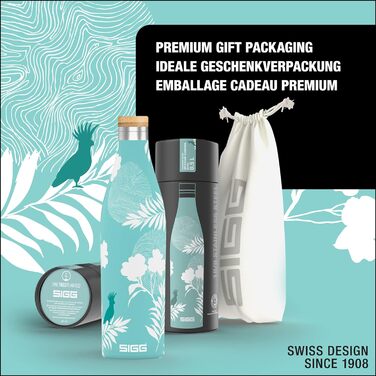 Термос-бутилка SIGG Meridian Sumatra Birds 0.5 л, нержавійка, бамбукова кришка, герметична, BPA-free