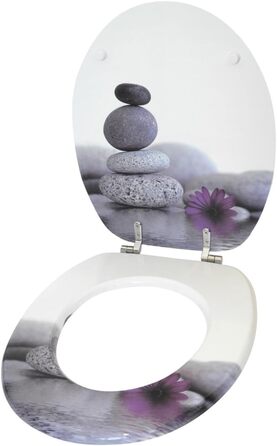 Сидіння для унітазу Sanilo Energy Stones, міцний туалетний кришка, легкий монтаж, надійні петлі
