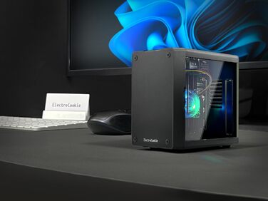 Корпус для Raspberry Pi 5 ElectroCookie Mini-PC з активним RGB підсвічуванням і кулером, матовий чорний