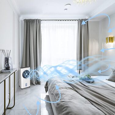 Trotec Aircooler PAE 31: Мобільний 3-в-1 Повітряний Охолоджувач, Зволожувач та Вентилятор, 6л, 1л/год, 3 швидкості, Таймер, Нічний режим