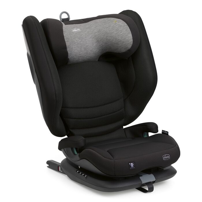 Дитяче автокрісло Chicco Fold&Go S i-Size (100-150 см), група 2/3, з ISOFIX, розкладне, регульоване за висотою та шириною, чорне