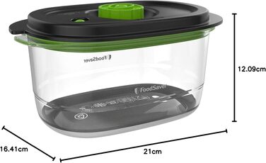 Набір вакуумних контейнерів FoodSaver Preserve & Marinate для вакууматорів, герметичні та без BPA, 1.2 л, 3 шт.