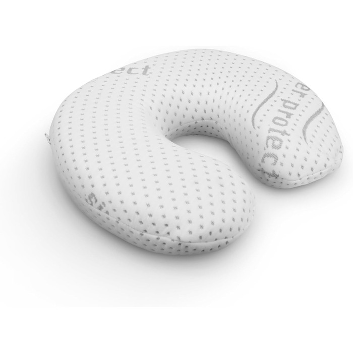 Подушка для шиї Bestlivings з піни Memory Foam (30x35x9 см) з антимікробним чохлом Silver Protect, Öko-Tex