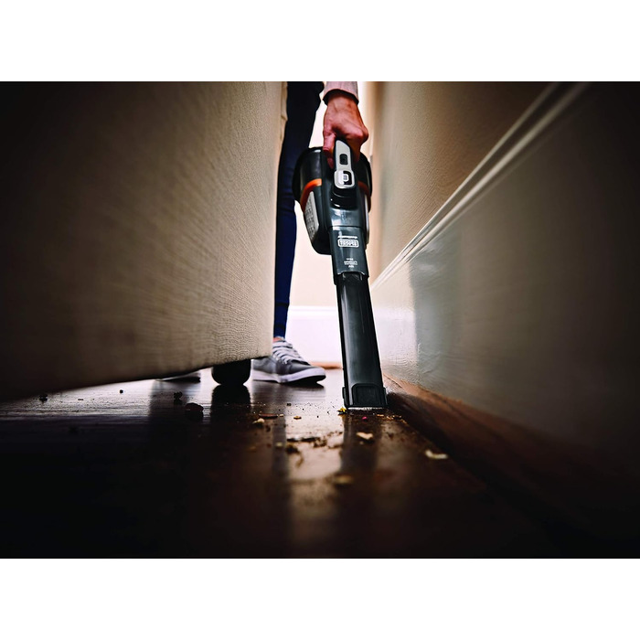 Пилосос ручний Black+Decker Dustbuster Smart Tech 36 Вт·год 18В, циклонний, дві потужності, витяжна щілинна насадка, зарядний кабель з настінним кріпленням