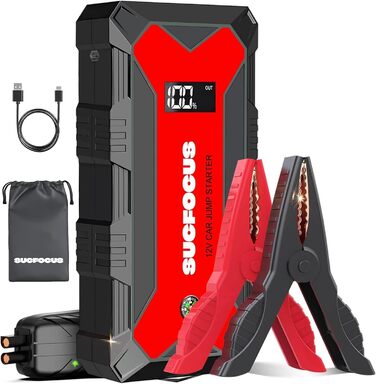 Powerbank для авто Starthilfe 4000A: Запуск двигуна 12V (до 9L бензин/8.5L дизель), LED-ліхтарик, USB зарядка 3.0
