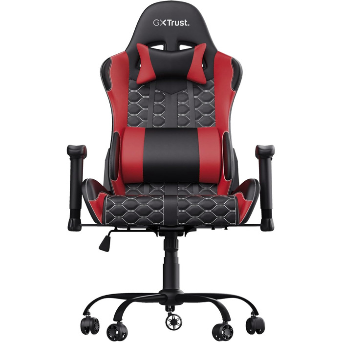 Ігрове крісло Trust Gaming GXT 708R Resto, обертається на 360°, офісне крісло з знімними подушками, регульована висота, фіксація, червоне