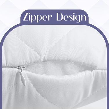 Подушка для вагітних та сну Utopia Bedding, стегана подушка-обіймашка для сну на боці, м'який поліестер, 40x145 см, біла