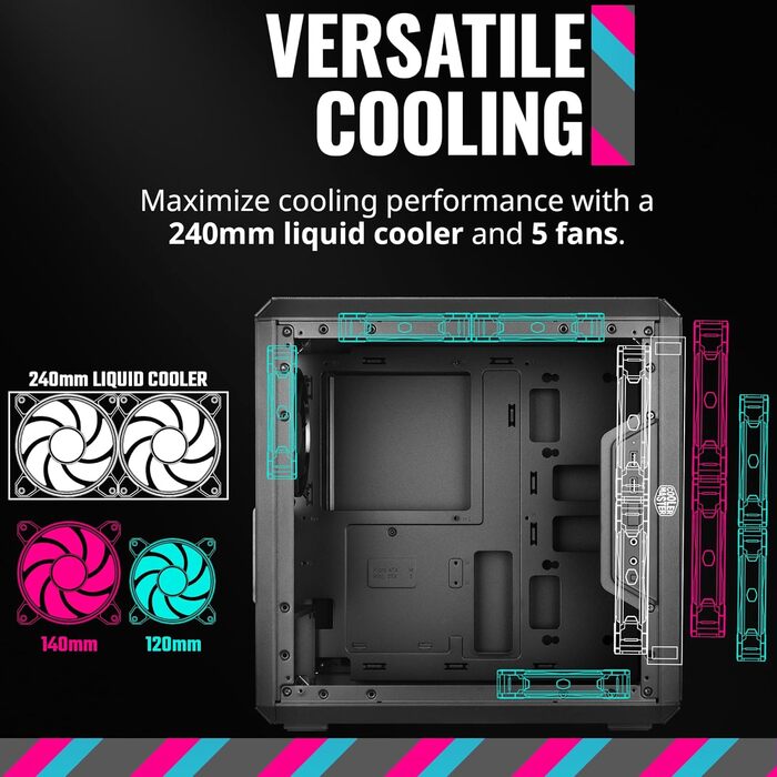 Корпус для ПК Cooler Master MasterBox Q300L, Micro-ATX/Mini-ITX, USB 3.0, прозоре бокове вікно