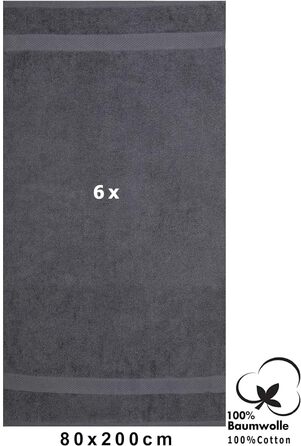 Набір з 6 саунних рушників Betz Palermo 80x200 см, 100% бавовна, абрикосовий колір