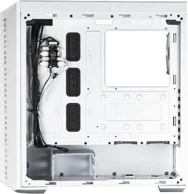 Корпус для ПК Cooler Master MasterBox 520 Mesh, Mid-Tower ATX, 3 встановлені вентилятори, кілька варіантів охолодження, сітчаста передня панель, бічна панель із загартованого скла, ARGB-контролер, білий