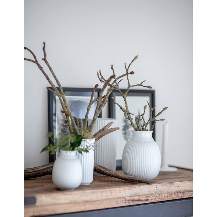 Ваза Lyngby Porcelæn H20.5 см, класичний дизайн, біла кераміка