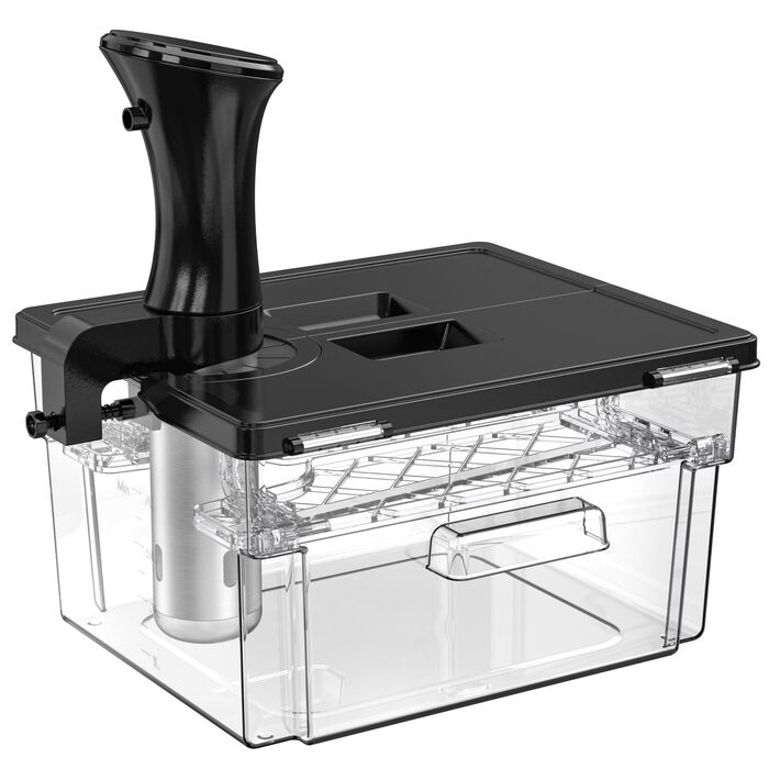 Контейнер для Sous Vide 11л з кришкою та решіткою, полікарбонат (без BPA), універсальний для багатьох Sous Vide пристроїв