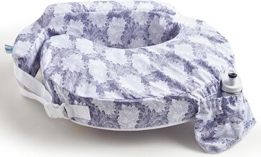 Подушка для годування MY BREST FRIEND Baby wild, оригінальна, дизайн Flowers Violett Weiss, 57x40x14 см, чохол поліестер, наповнювач пінополіуретан