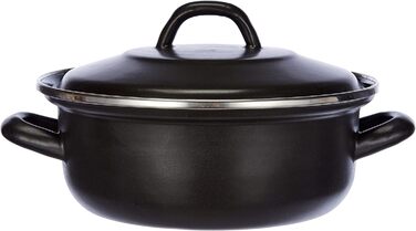 Жаровня Krüger KB20 Kölner, 20 см, чорна матова, чавунна