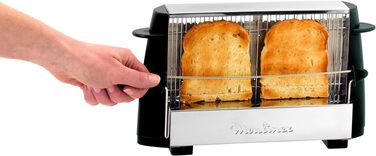 Тостер Moulinex A15453 чорний - 2 відділення для тостів, регулятор підсмажування