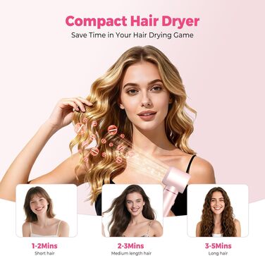 Atopskins Airbrush Haarstyler 5-в-1: Фен-щітка, стайлер для волосся з гарячим повітрям, випрямляч, плойка (Червоний)