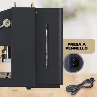 Кавомашина Faber Deluxe 3.0 ESE 44мм з електроклапаном, чорний/хром