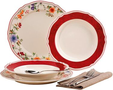 Набір порцелянових тарілок Creatable, 12 шт, червоні