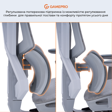 Крісло ігрове GamePro EDGE GC820MG Grey