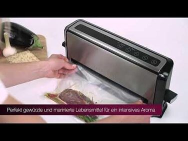ProfiCook PC-VK 1080 Вакуумний пакувальник з насосом для Sous Vide | 12 л/хв, нержавіюча сталь, 10 пакетів