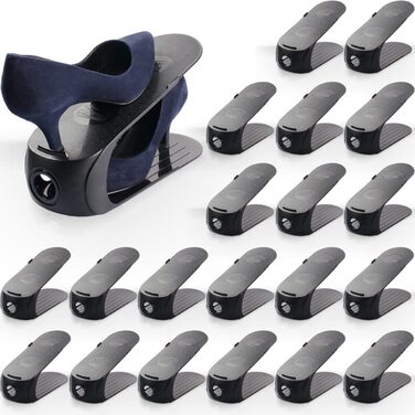 Набір з 20 органайзерів для взуття Schuhstapler, компактне зберігання, нековзна підставка для взуття