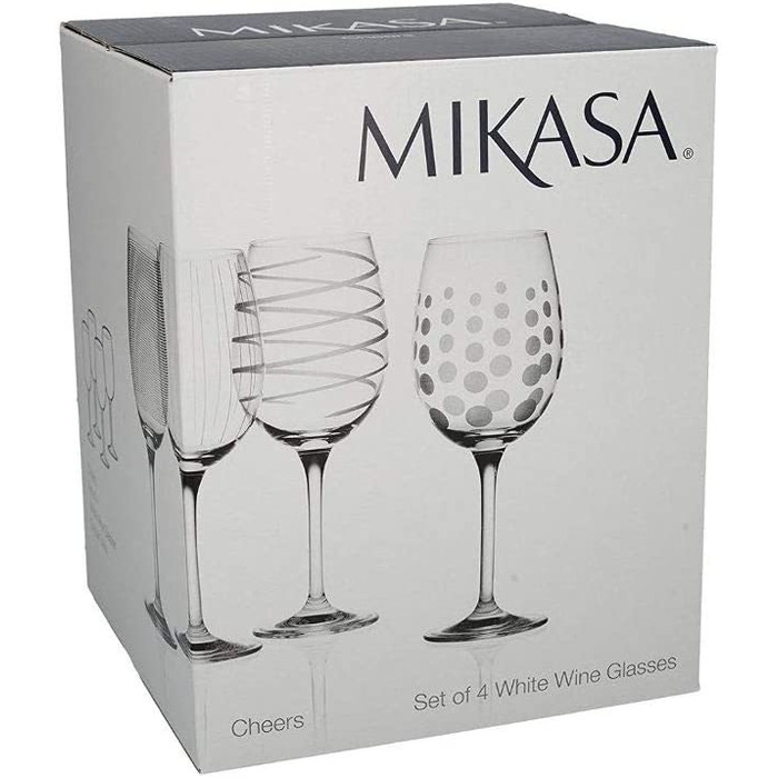 Набір келихів для білого вина MIKASA Cheers Kristall, 4 шт, 450 мл