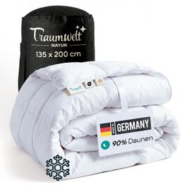 Зимова ковдра з пуху 135x200 см (90% пух), Made in Germany — преміум якість