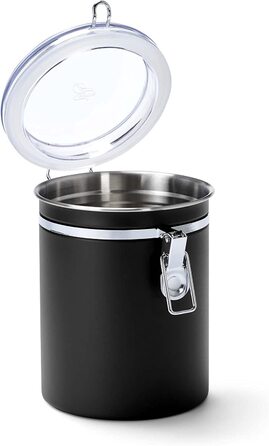 Контейнер для кави Tchibo Aromadose 500г, нержавійка, червоний, герметичний