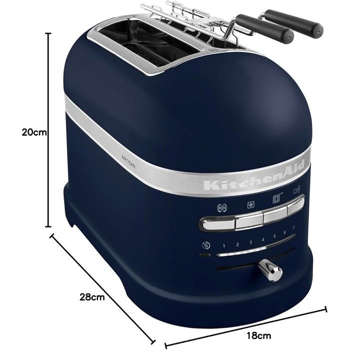 Тостер KitchenAid Artisan 5KMT2204 синій (на 2 тости) - преміум якість