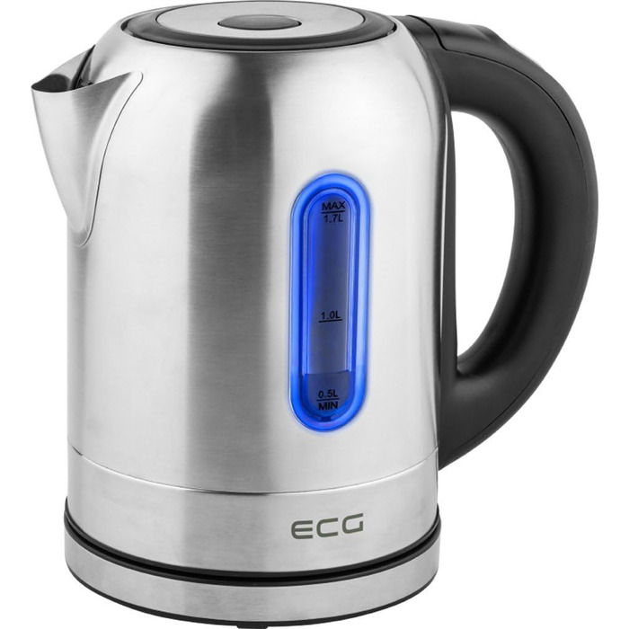 Електрочайник ECG RK 1785 Colore, 1,7 л, нержавійка, підсвічування 5 кольорів